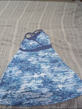 exertek Purple and Teal Athletic Tank with Ocean Print